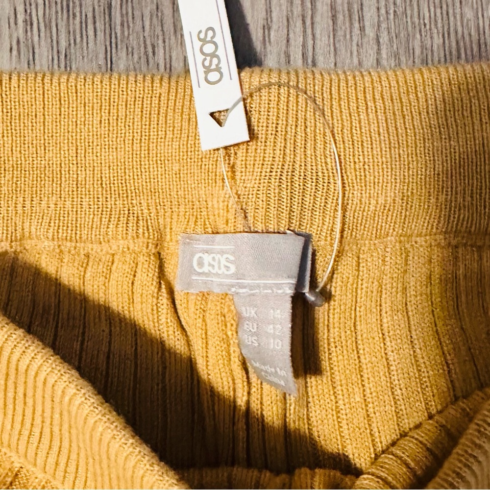 ASOS Mustard Ribbed Two-Piece Set - Picture 3 of 3
